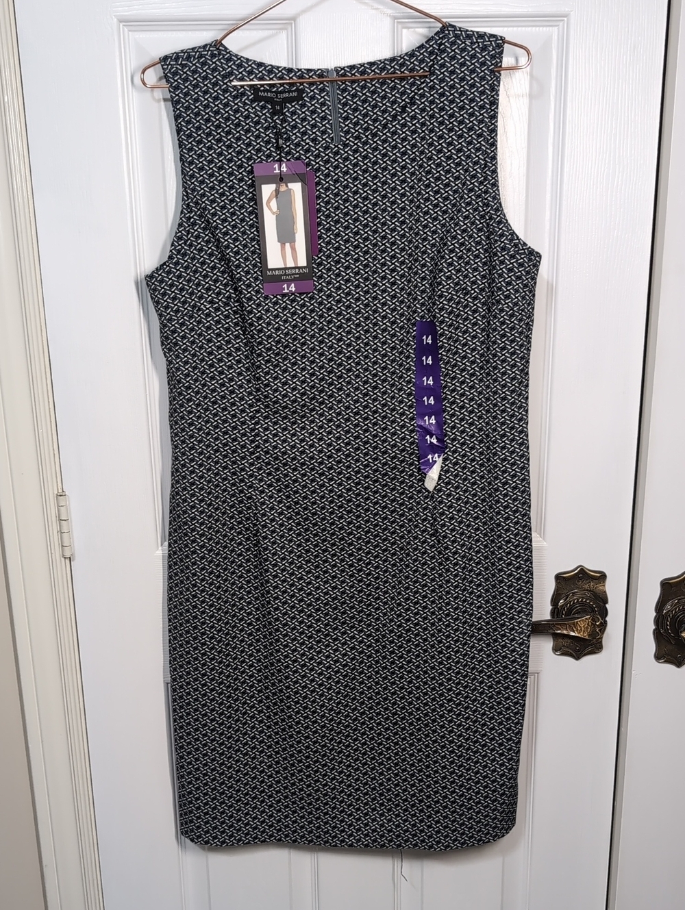 Mario Serrani Italy Sleeveless Dress Size 14 NEW